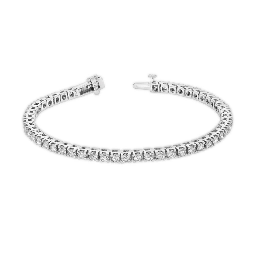 View 4.00ctw Diamond Tennis Bracelet 14k White Gold