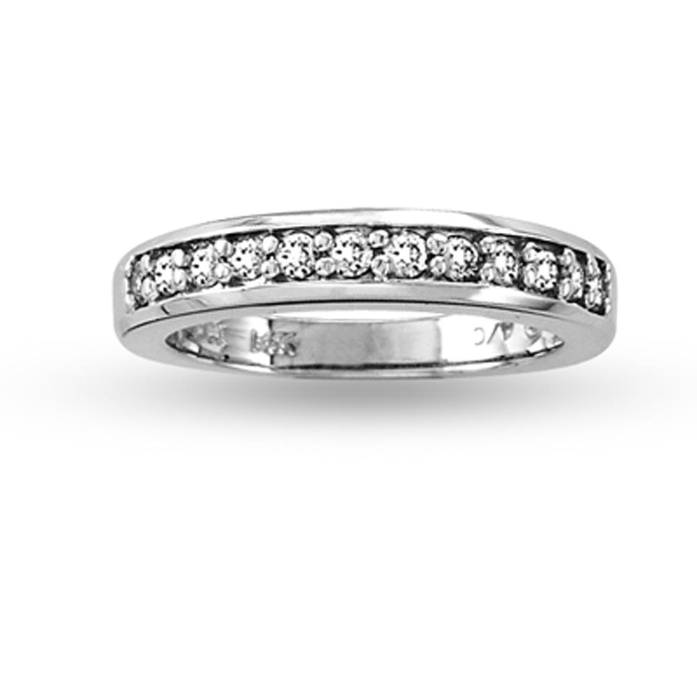 View 0.40ct tw Round Diamonds 14k Gold Prong Set Wedding Band or Anniversary Band