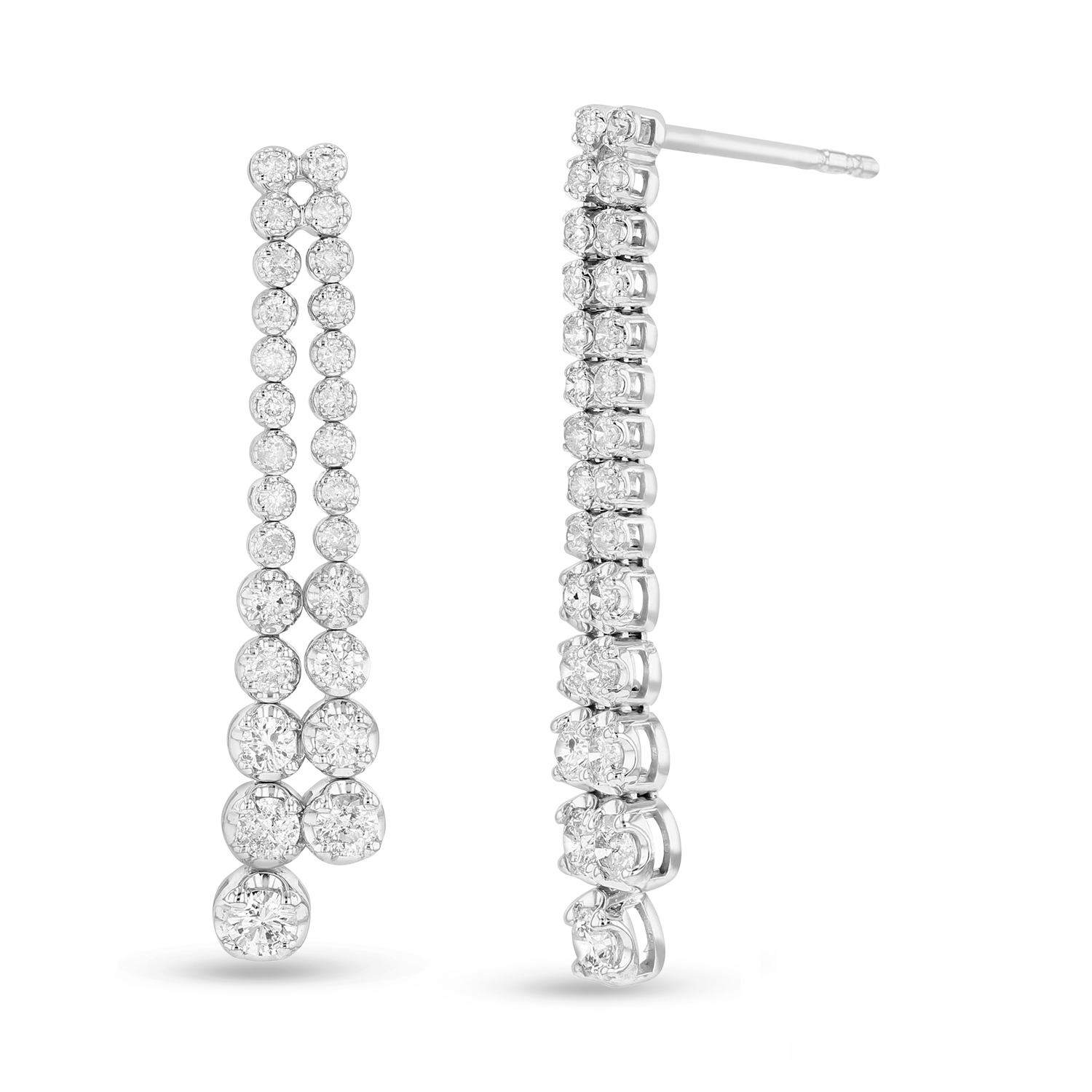 View 1.00 ctw diamond earrings in 14K