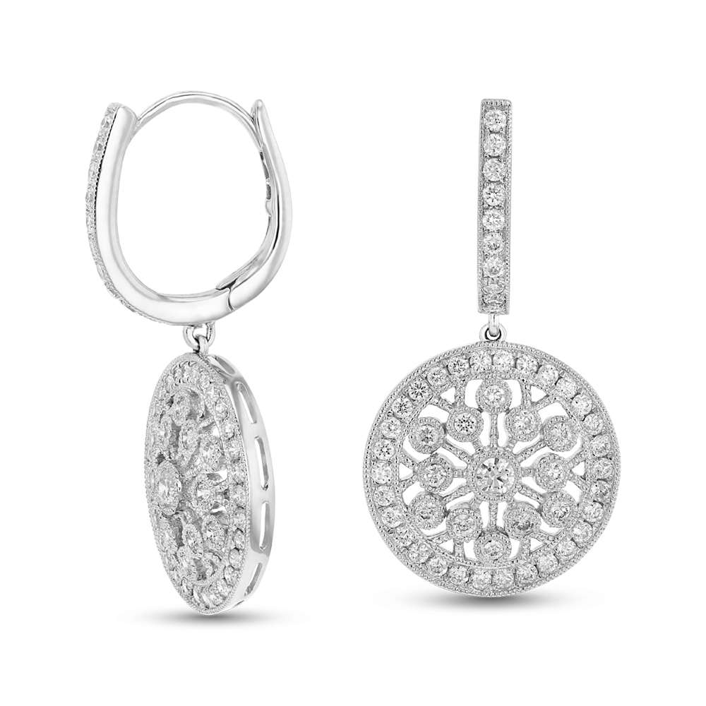 View 1.22ctw Diamond Fashion Earrings in 18k WG