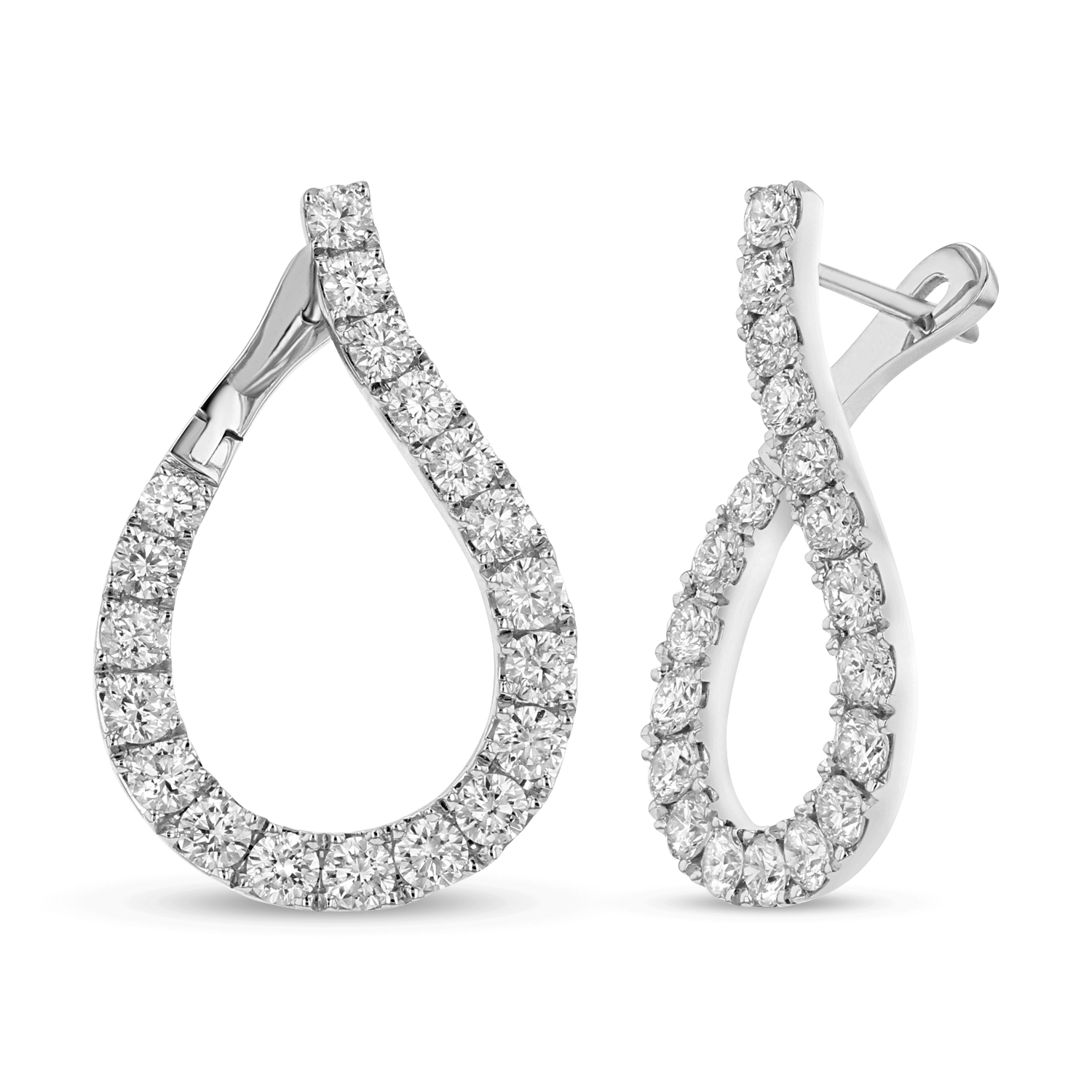 View 1.78ctw Diamond Earrings in 18K White Gold