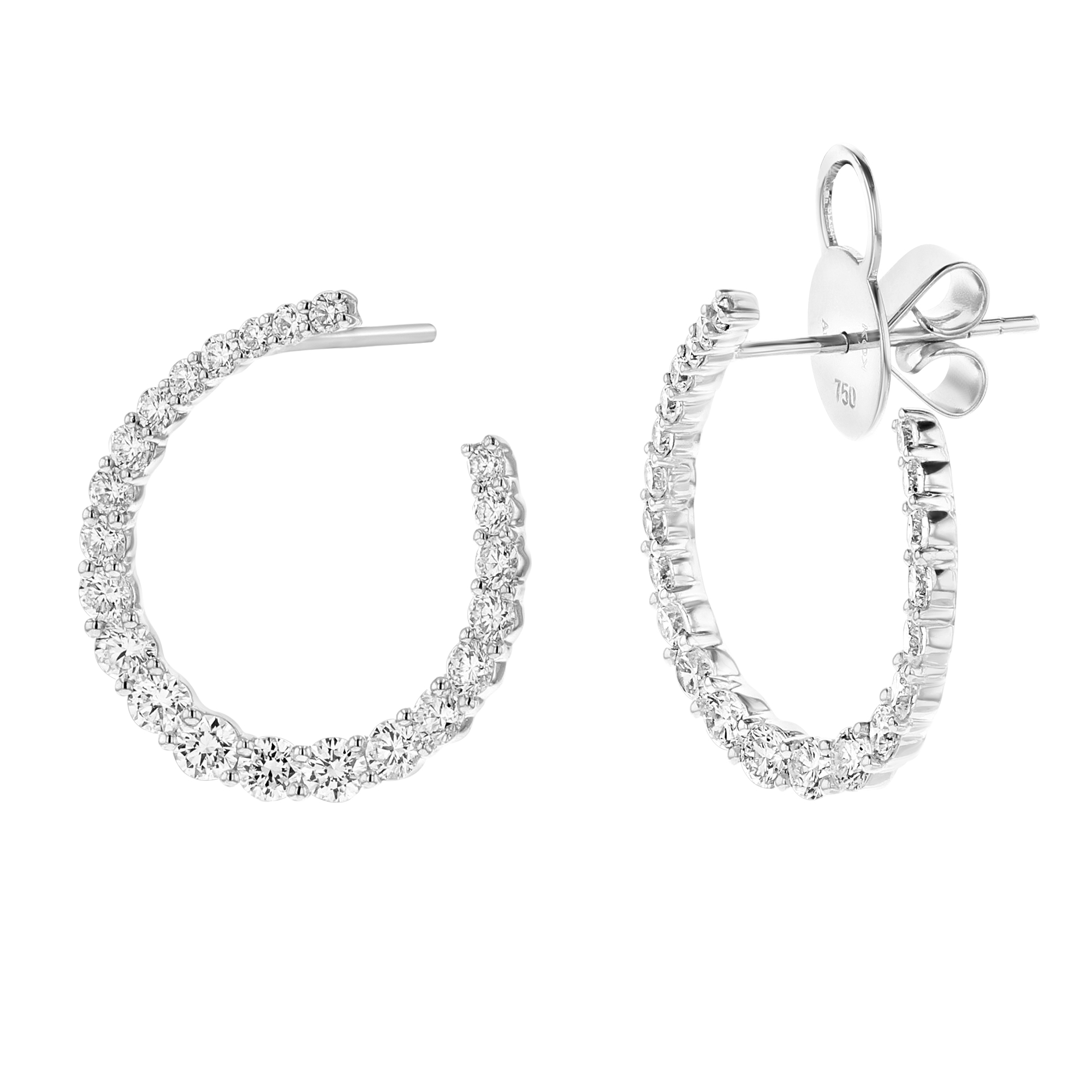 View 1.91ctw Diamond Fashion Earrings in 18k White Gold