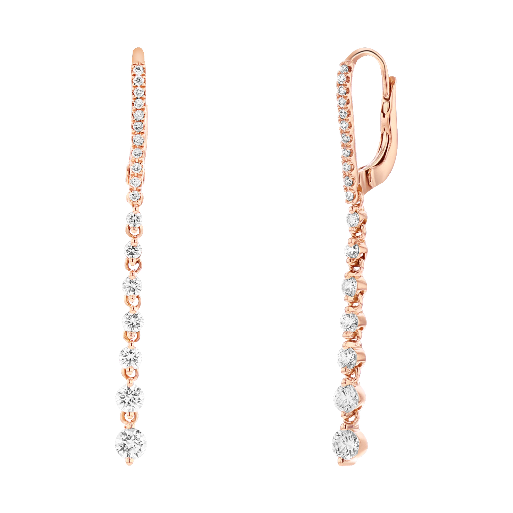 View 0.70ctw Diamond Fashion Earrings in 18k Rose Gold