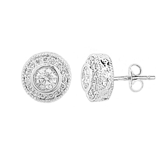 View 1.00ct tw Diamond Earrings set in 14k Gold