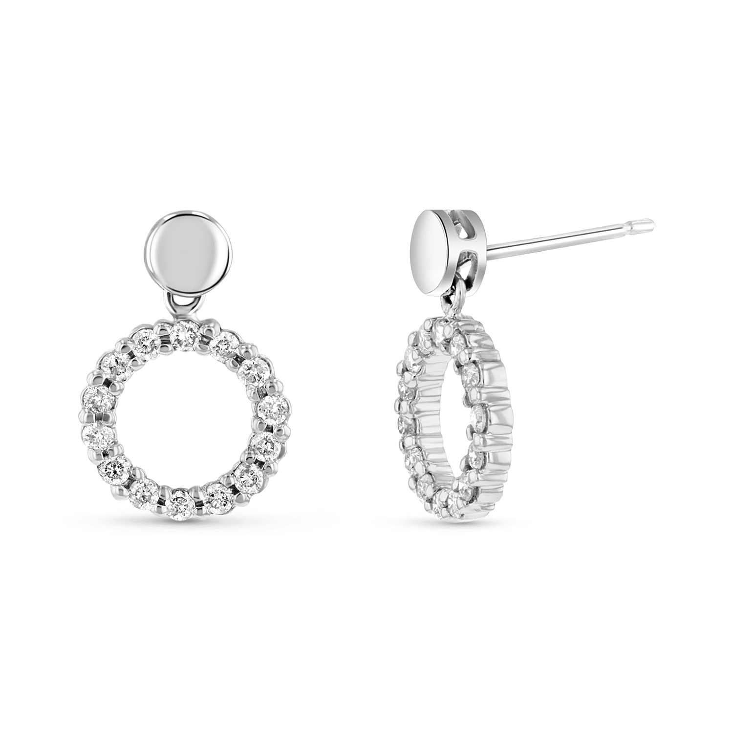View 14k Gold Earrings with 0.50ct tw of Round Diamond