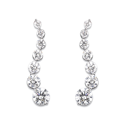 View 14k Gold Journey Earrings with 0.50cts of Diamonds. I-I quality