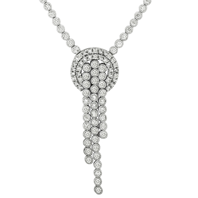 View 2.50 ct tw Diamonds set in 25.8 Grams of 14k White Gold Necklace
