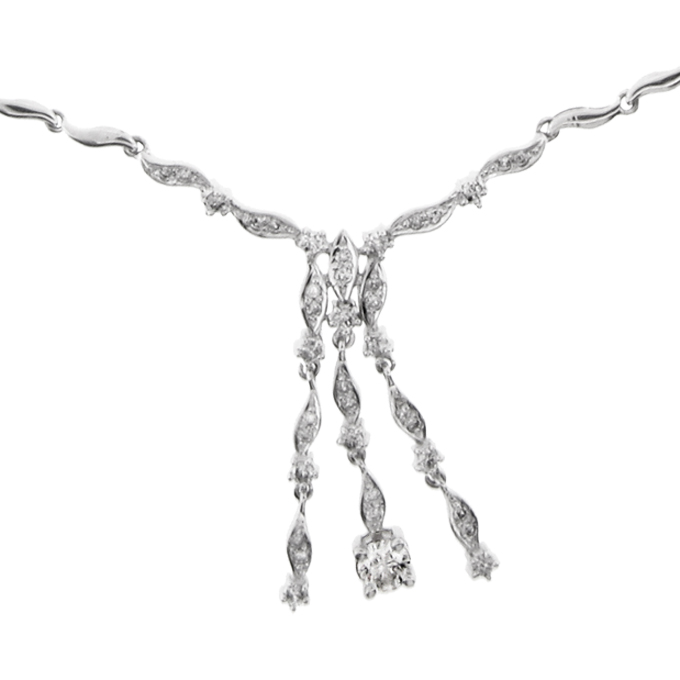 View 14k Gold Fashoin Necklace with 0.60cttw of Diamonds