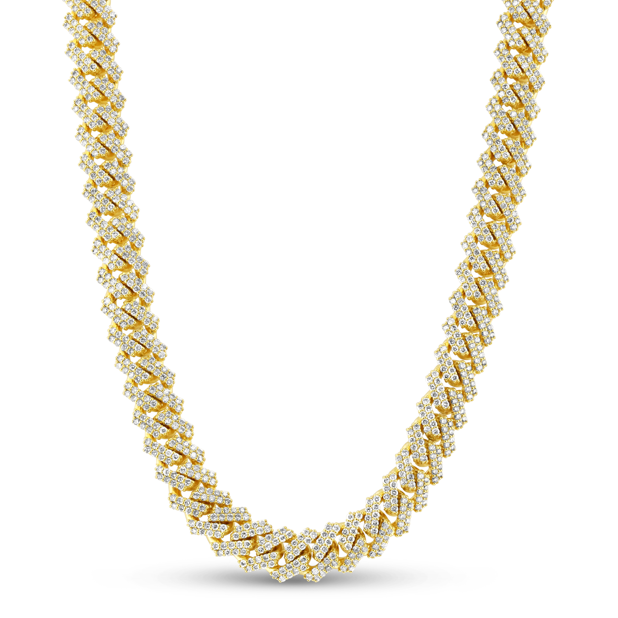 View 18.95ctw Diamond Men's Cuban Chain Necklace