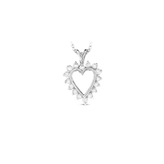 0.25cttw Diamond Heart Pendant set in 14k Gold