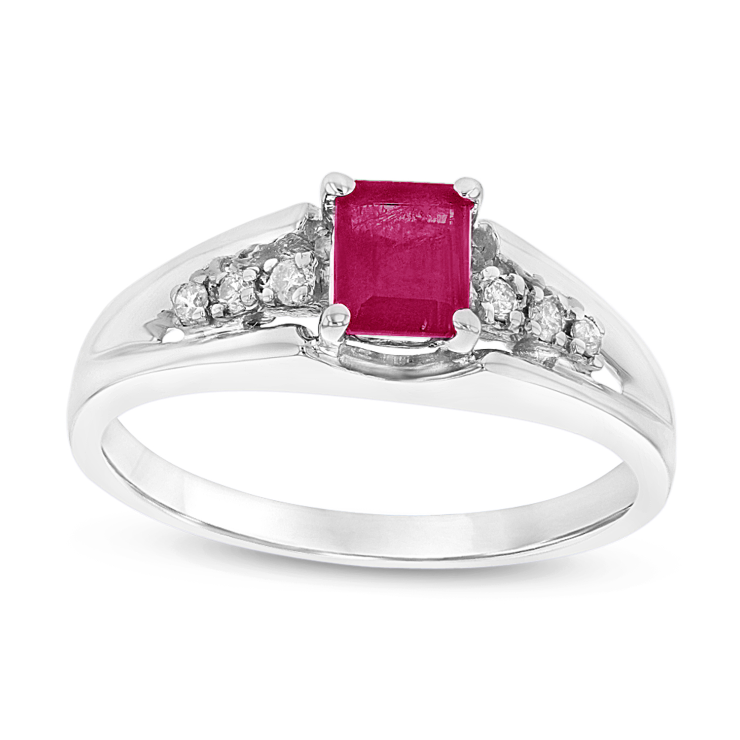 View 0.68cttw Natural Heated Ruby and Diamond Ring set in 14k Gold