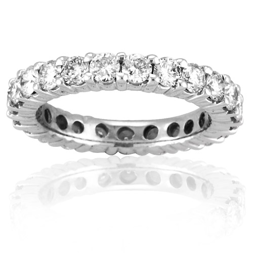 View 1.00 ct tw Shared Prong Set All Around Diamond Eternity Band 14k Gold Bridal Ring H-J SI Quality Fit to Your Finger Size