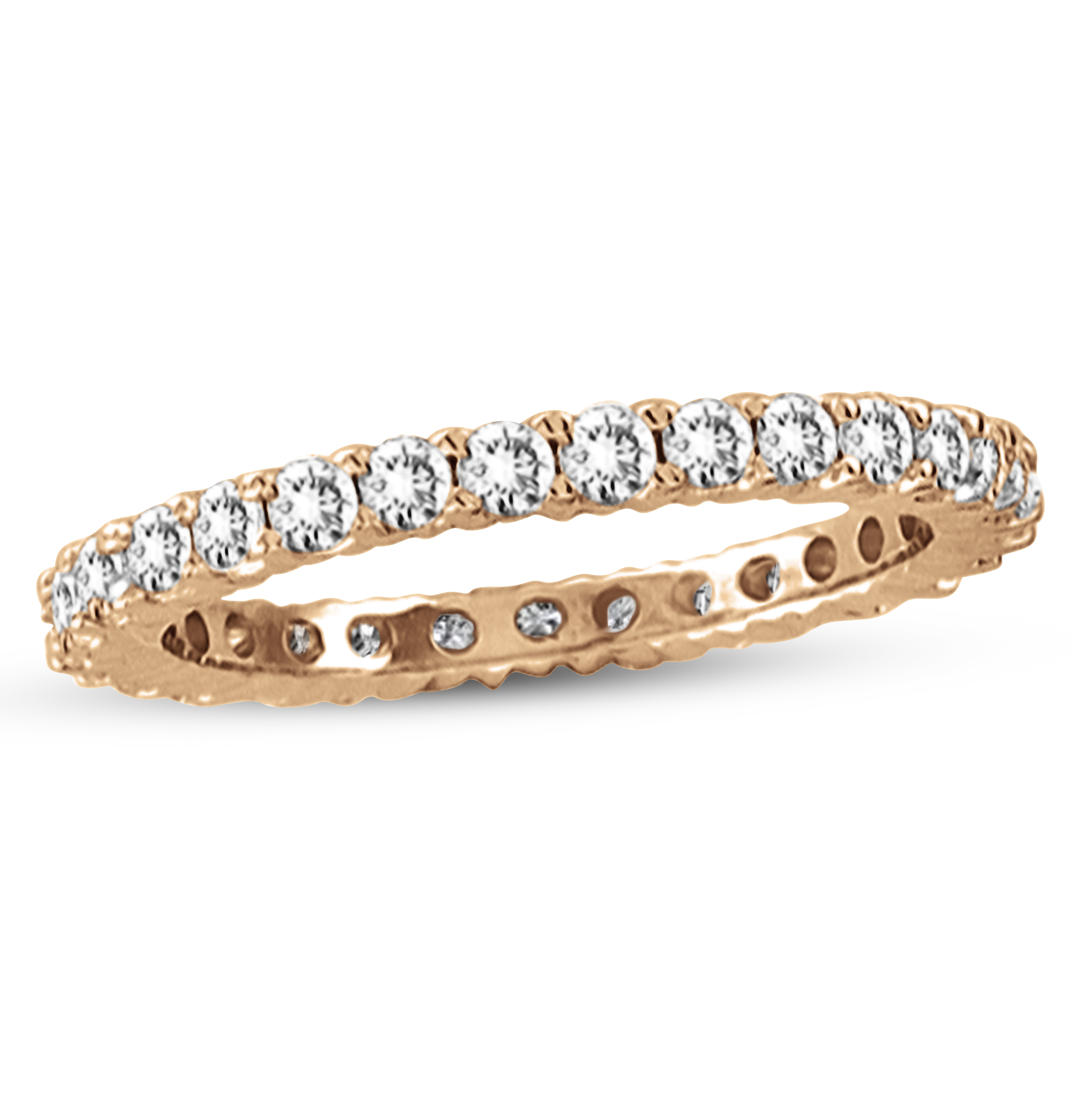 View 0.50ctw Diamond All Around Eternity Wedding Band in 14k Rose Gold