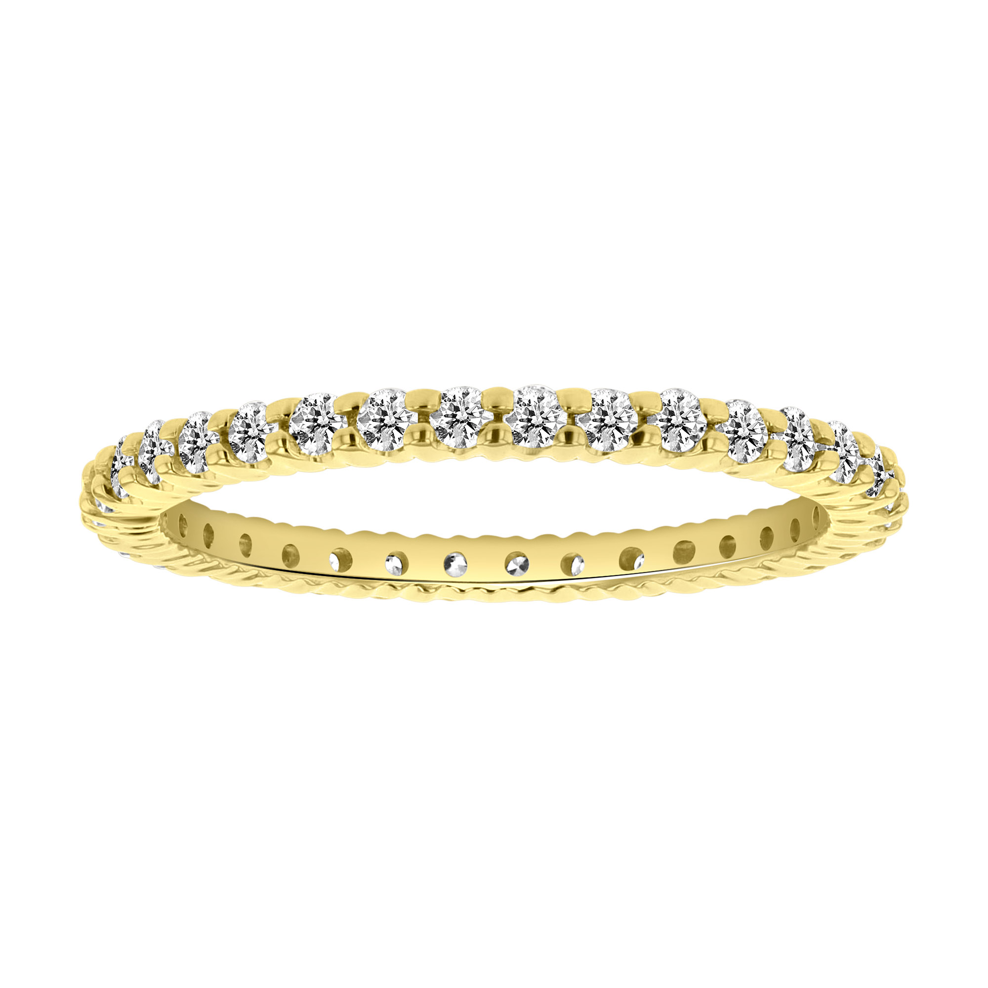 View 0.50ctw Diamond All Around Eternity Wedding Band in 14k Yellow Gold