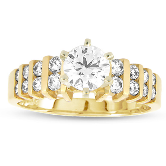 View 1.15ct tw Diamond Engagement ring set in 14k Gold