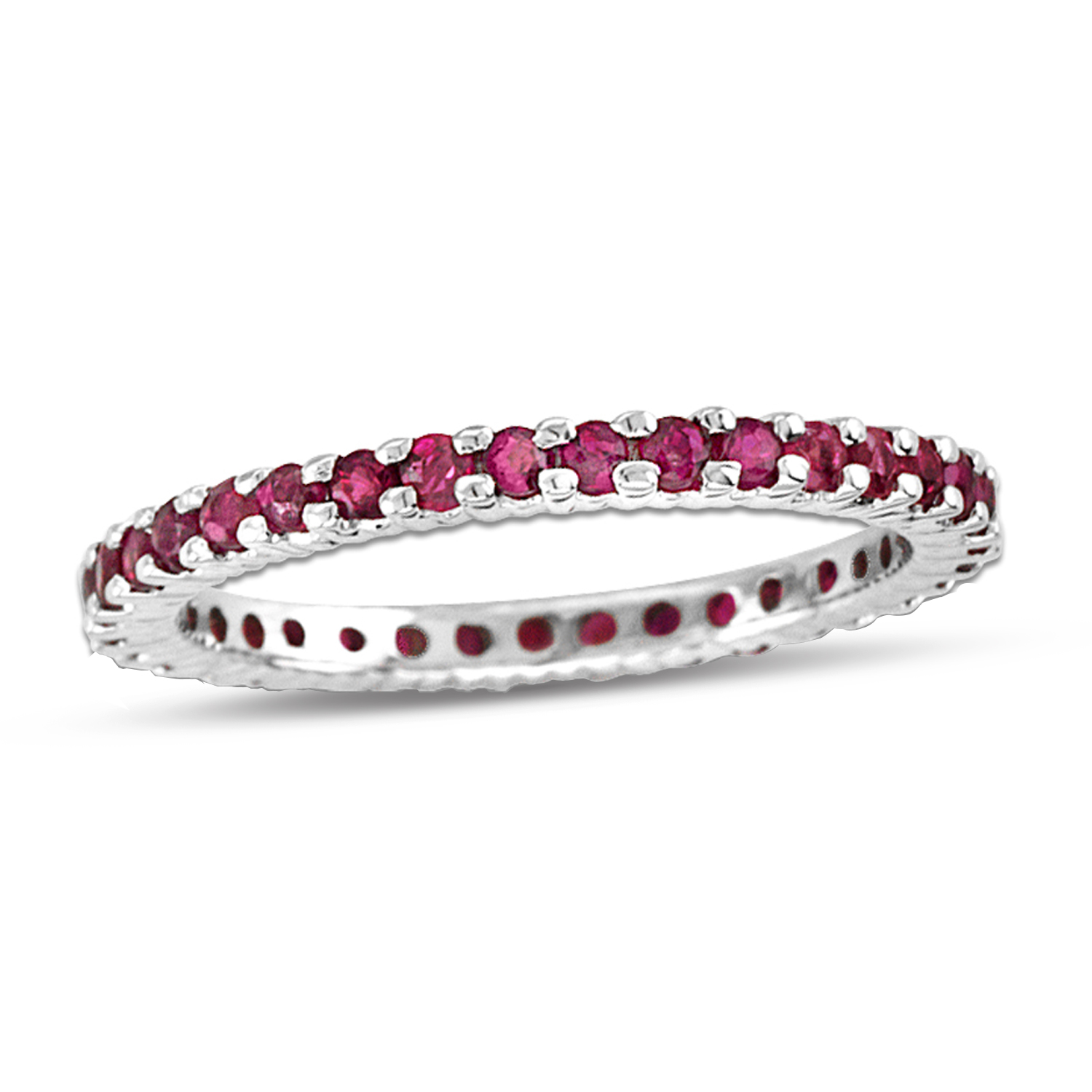 View 14k Gold All Around Eternity Band with 1.10ct tw of Natural Heated  Ruby