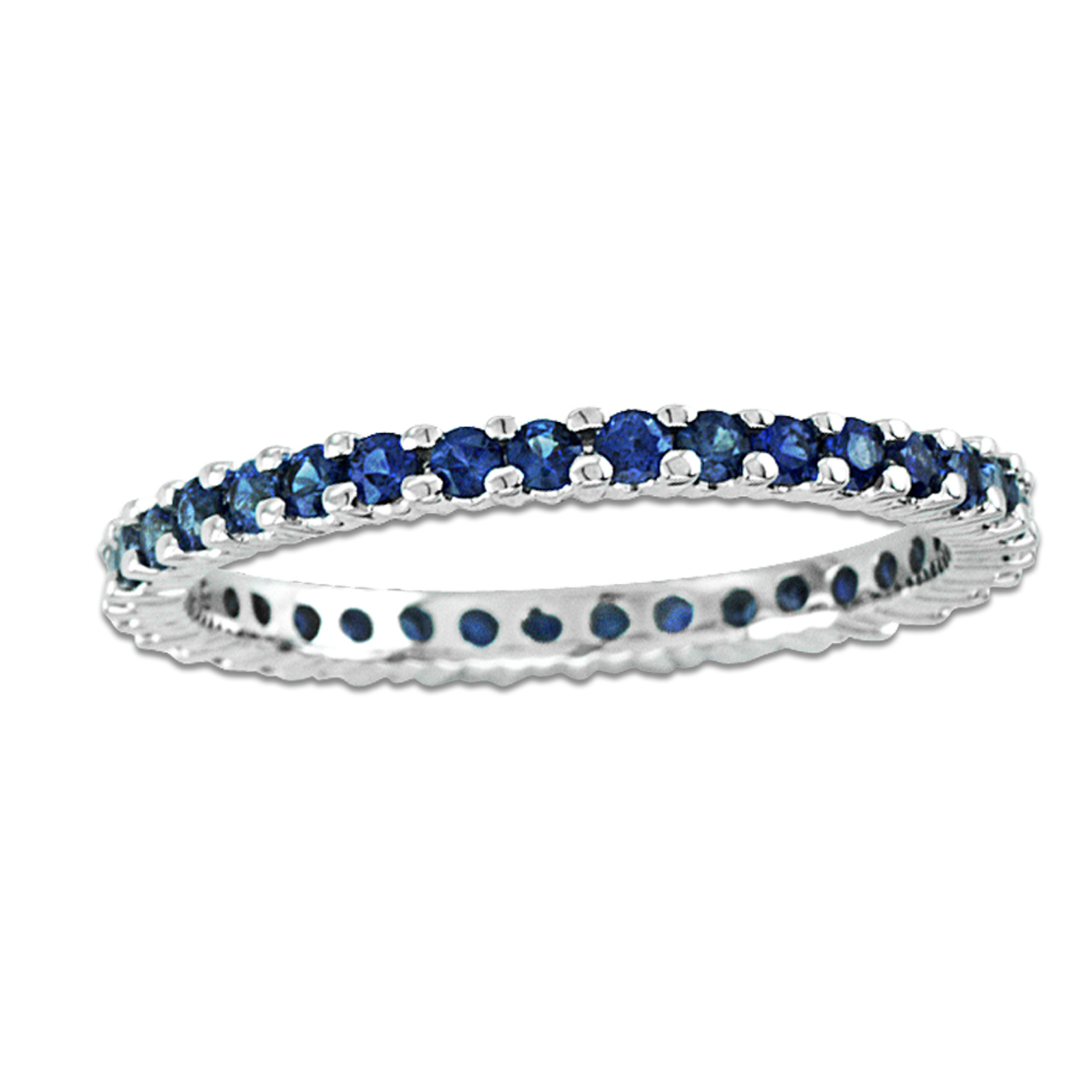 View 14k Gold Sapphire all Around Eternity Ring with 0.80ct tw of Sapphire 