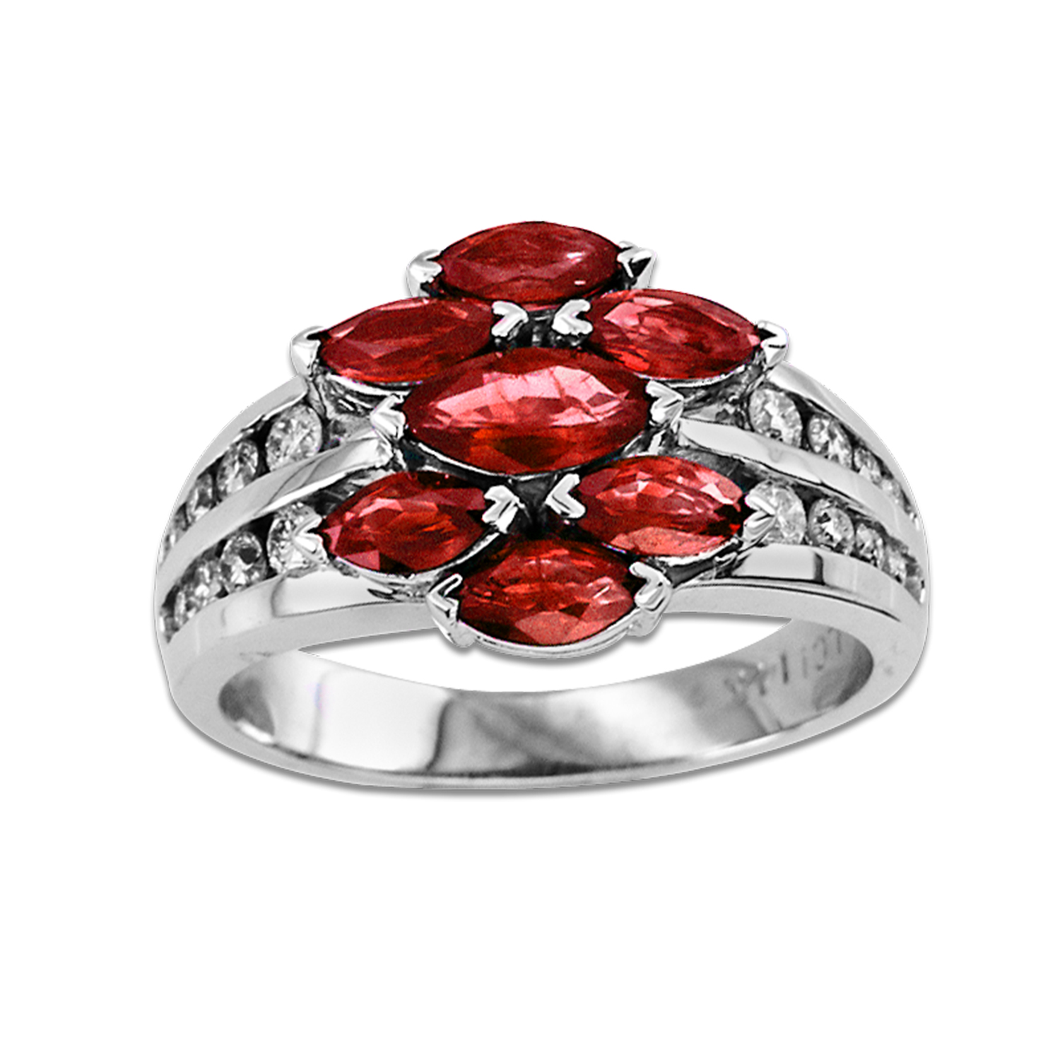 View 0.35ctw Diamond and Ruby Ring in 14k Gold