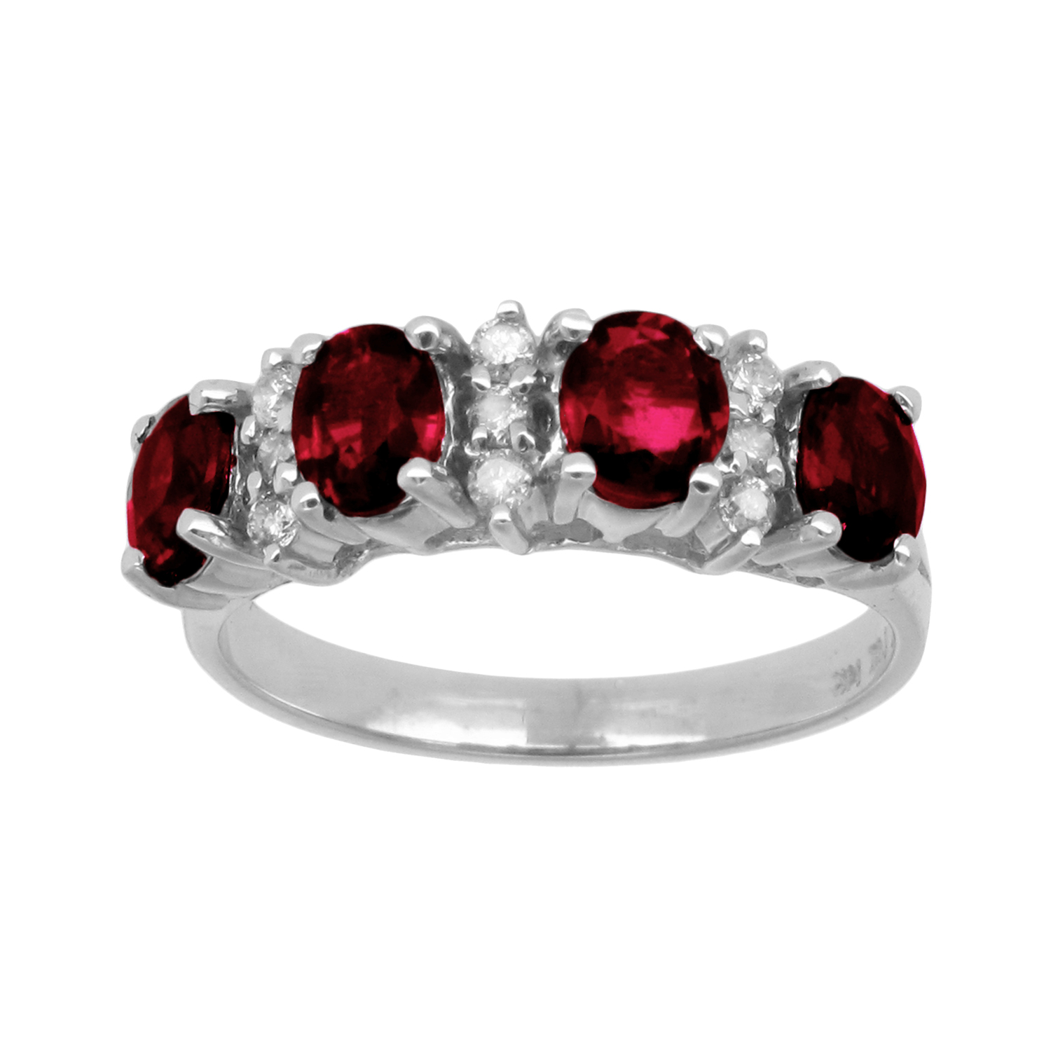 View 1.69cttw Natural Heated Ruby and Diamond Fashion Band set in 14k Gold 
