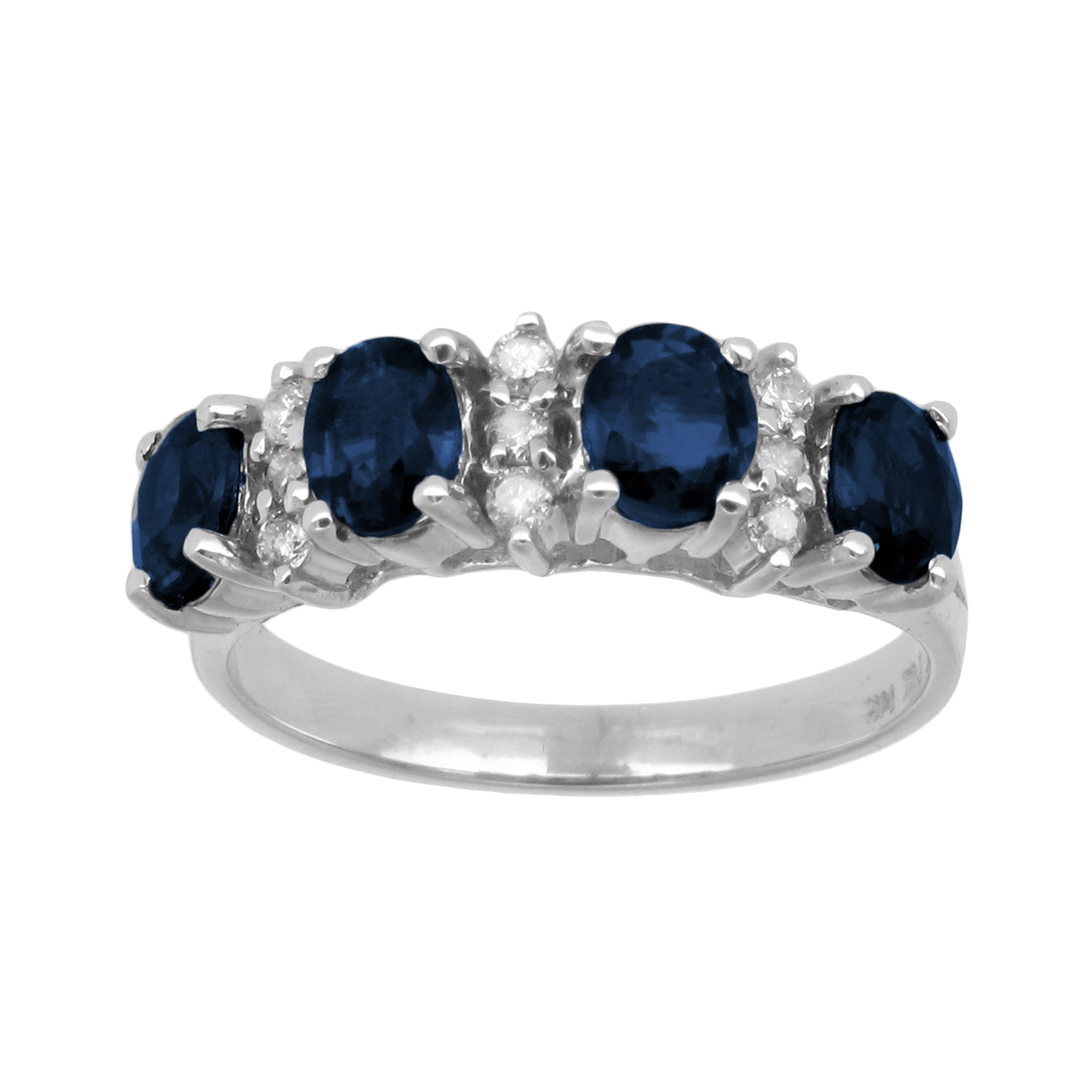 1.94cttw Sapphire and Diamond Fashion Band set in 14k Gold