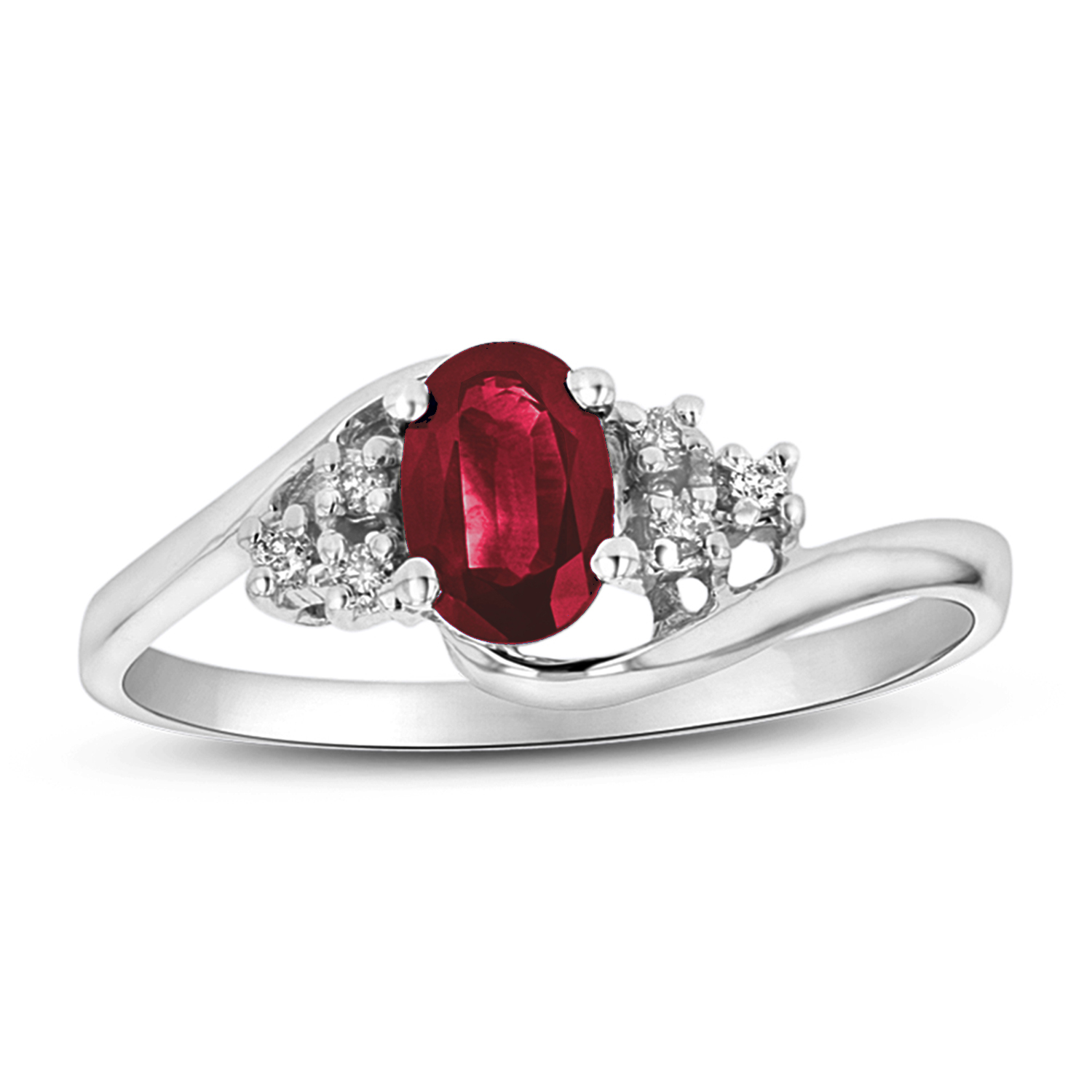 View 0.46cttw Natural Heated Ruby and Diamond Fashion Ring set in 14k Gold