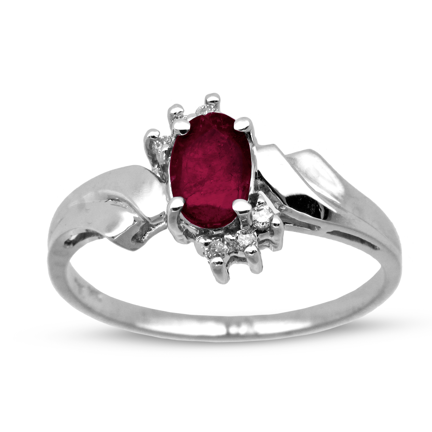 0.60cttw Natural Heated Ruby and Diamond Dashion  Ring set in 14k Gold