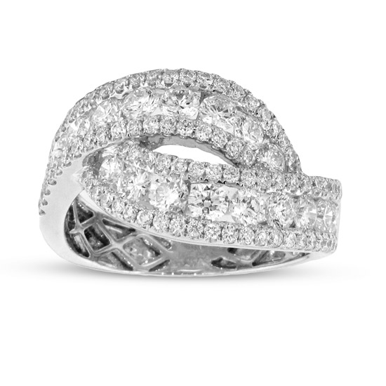 View 1.98cttw Diamond Fashion Curve Band in 18k White Gold
