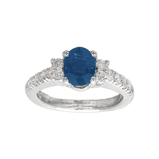 View 1.70cttw Sapphire and Diamond Engagement Ring in 14k Gold