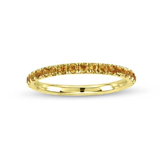 0.62cttw Citrin Wedding Band in 14k Yellow Gold