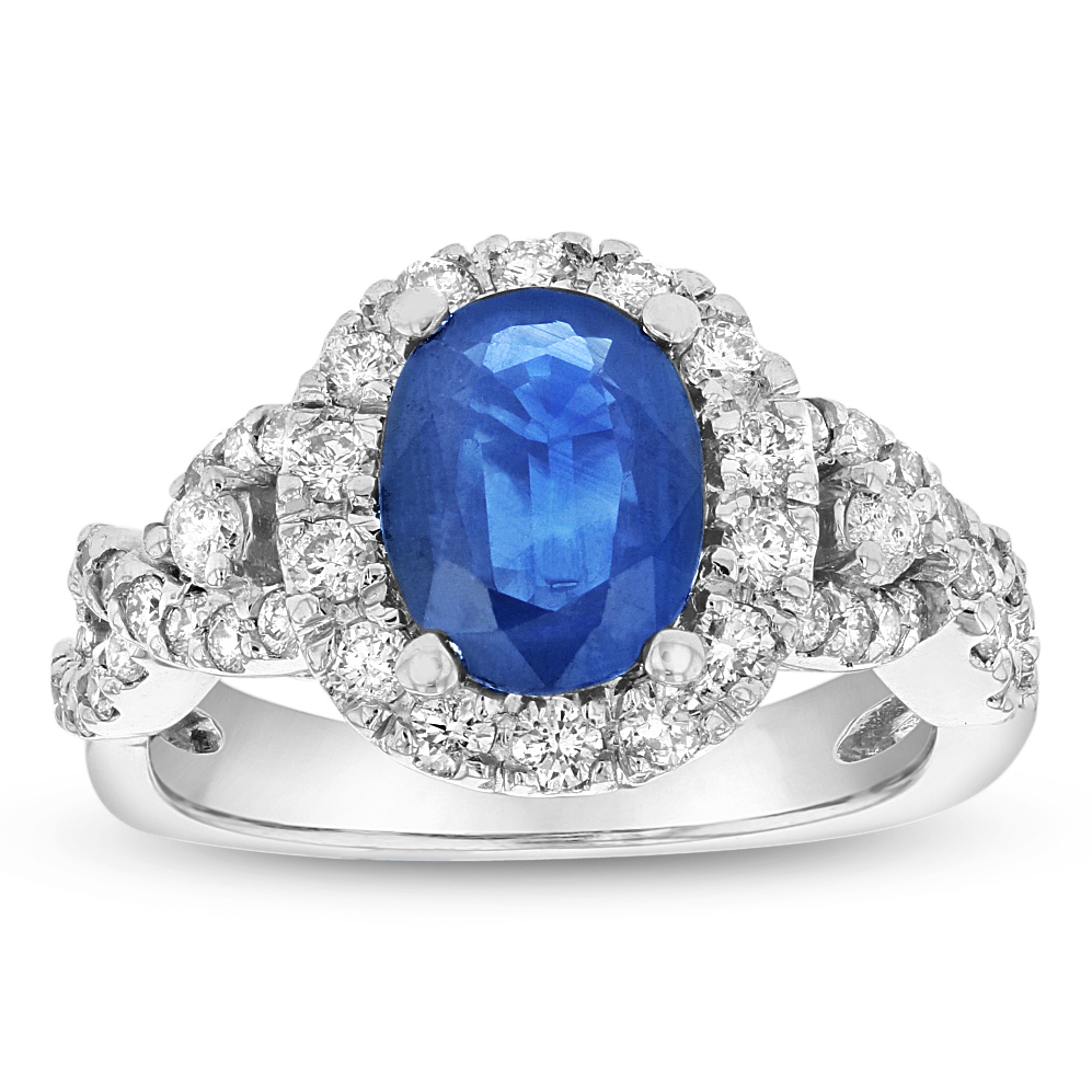 View 2.50ctw Diamond and Sapphire Ring in 14k Gold