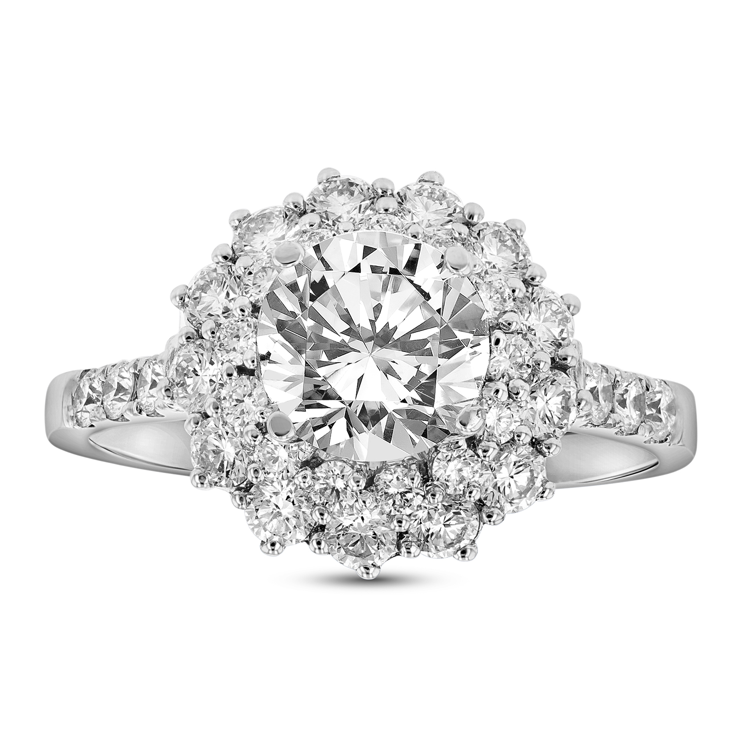 View 1.60ctw Diamond Engagement Ring in 18k white Gold