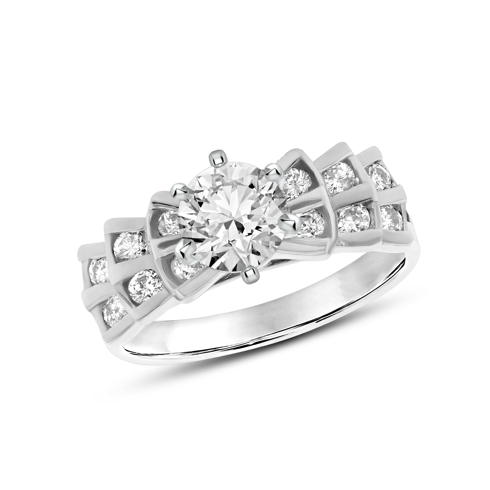 View 0.85ctw Diamond Engagement Ring in 14k White Gold