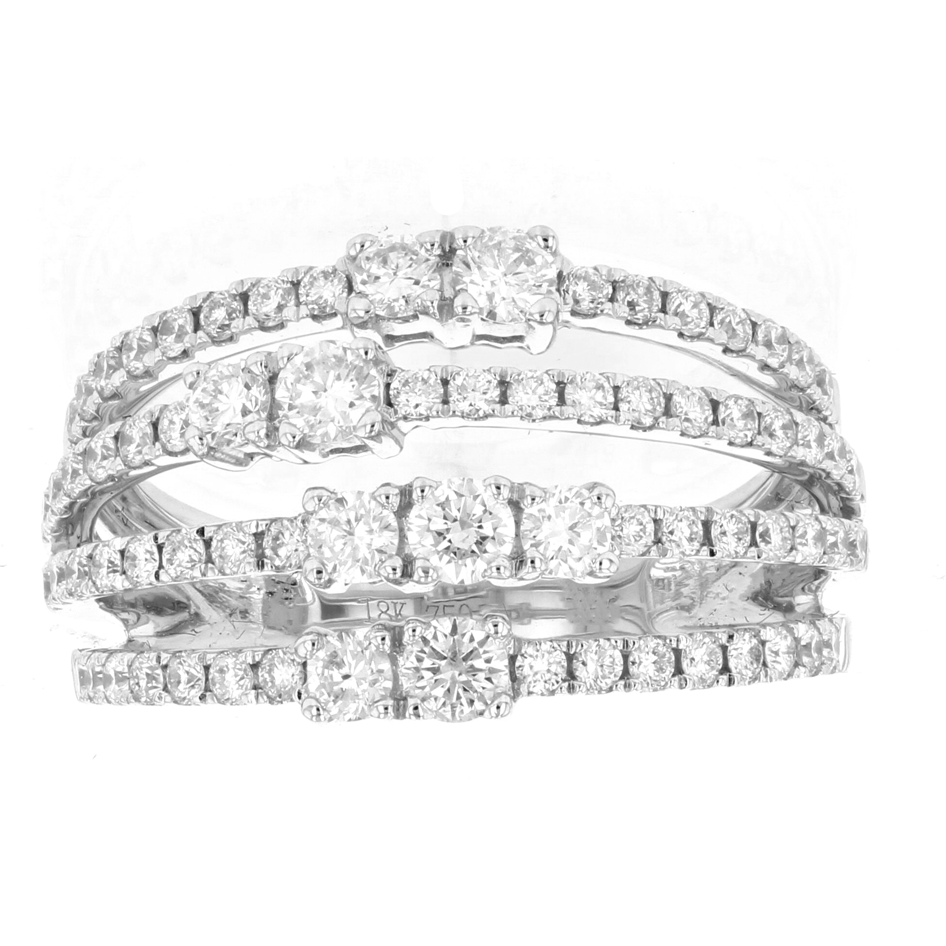 View 1.18ctw Diamond Fashion Ring in 18k White Gold