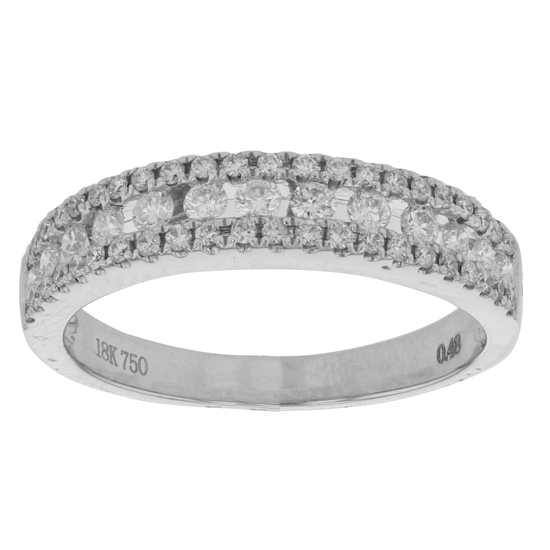 View 0.48ctw Diamond Band in 18k White Gold