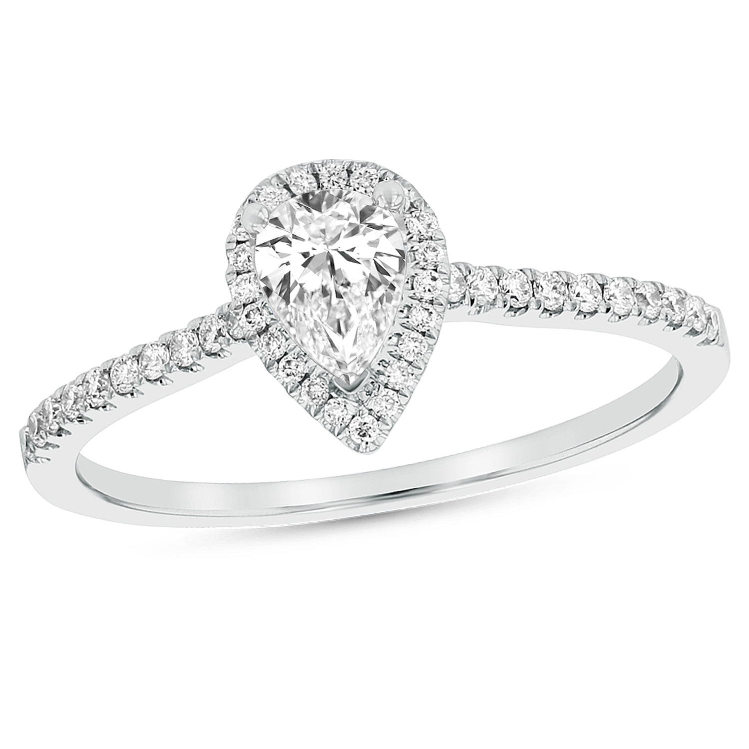 View 0.59ctw Diamond Engagement Ring in 18k White Gold