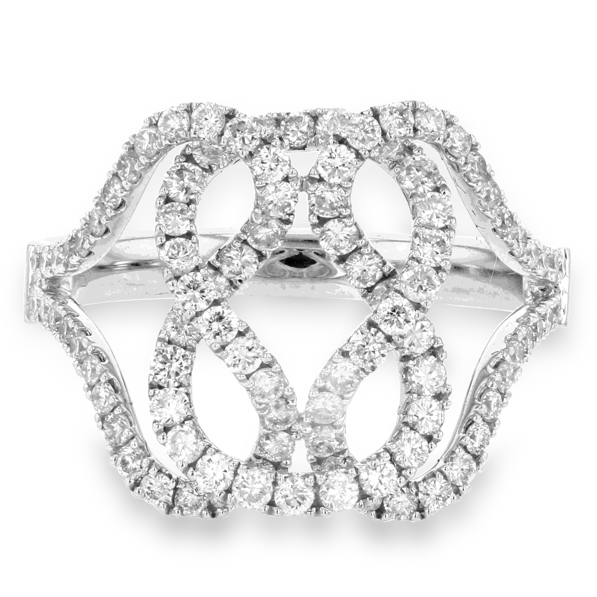 View 1.06ctw Diamond Fashion Ring in 18k White Gold
