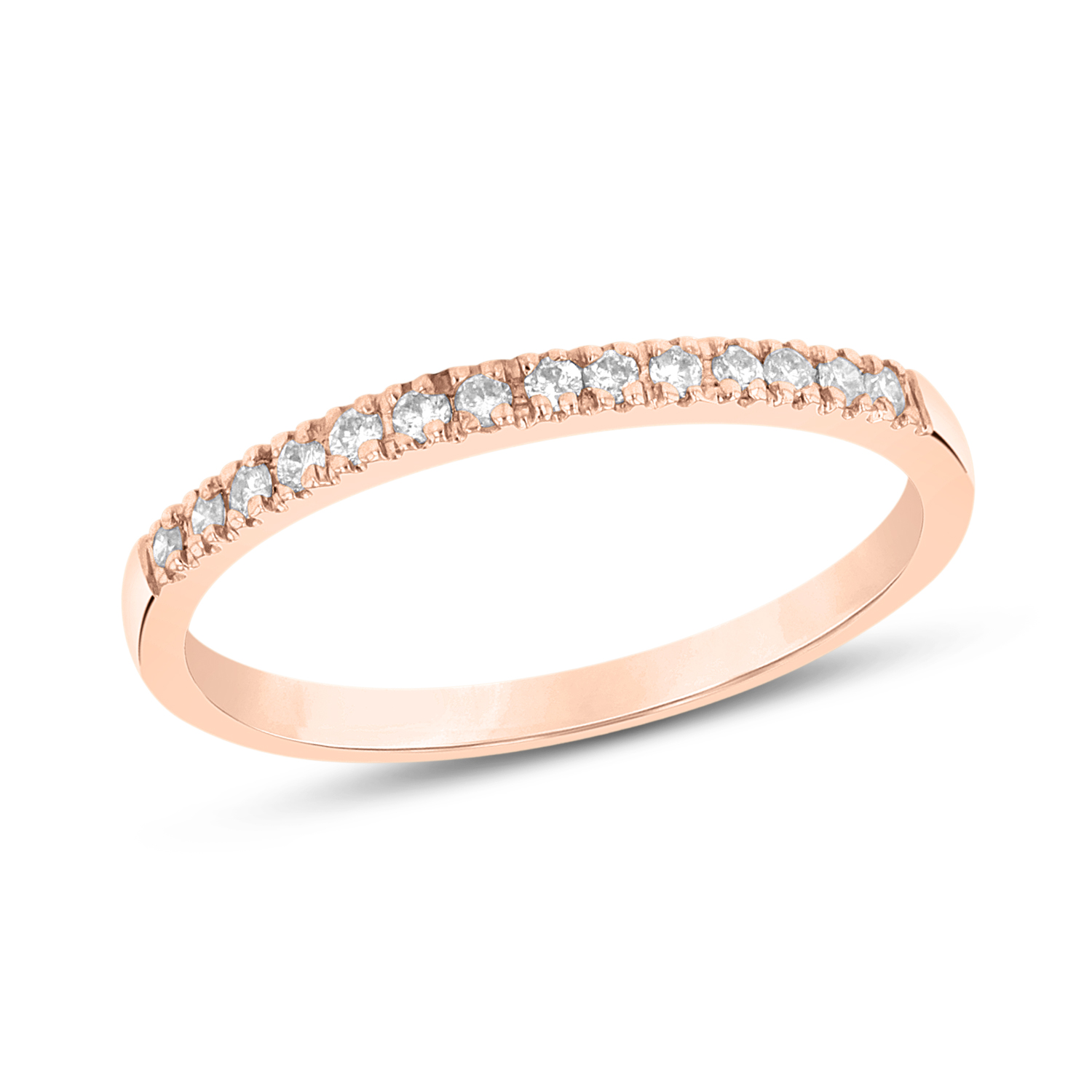 View 0.15ctw Diamond Band in 14k Rose Gold