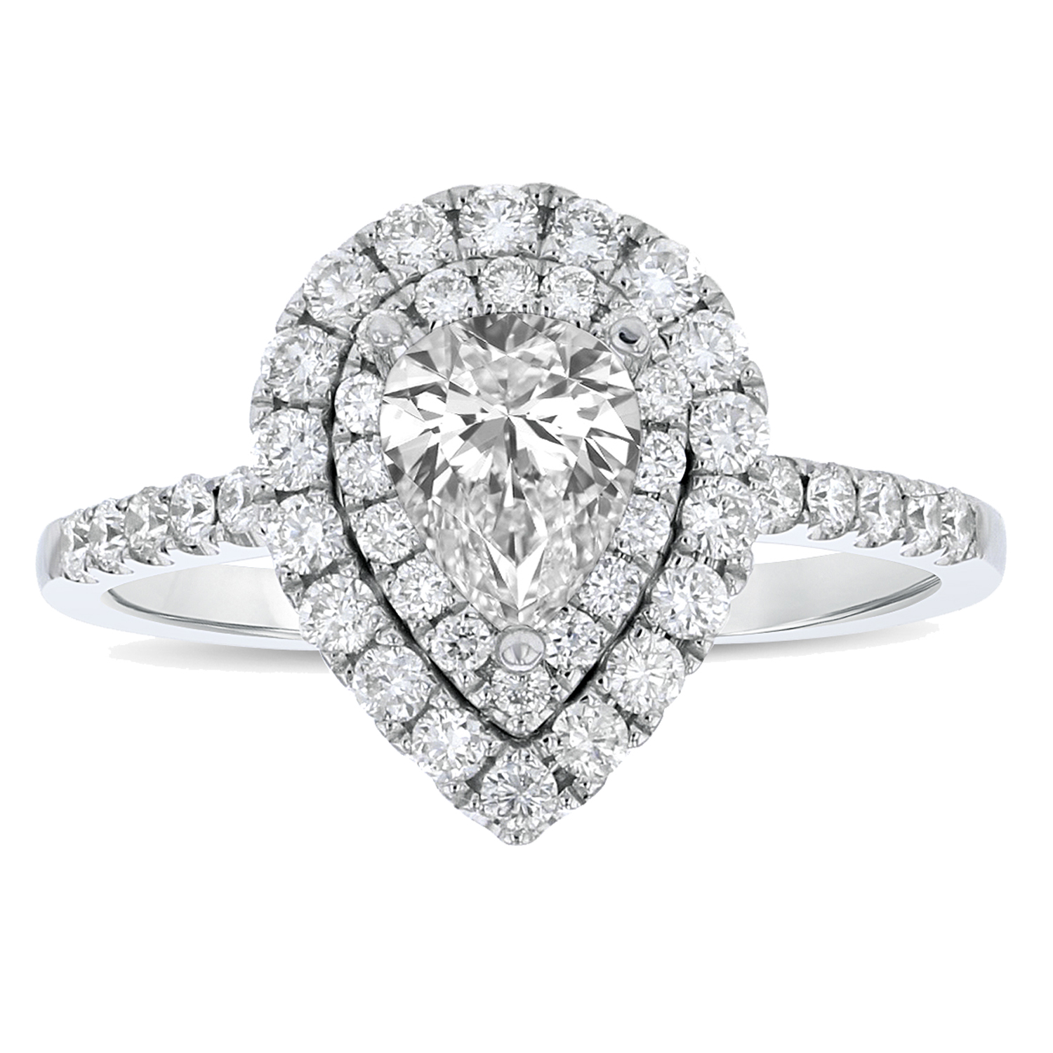 View 1.09ctw Diamond Engagment Ring in 18k white gold