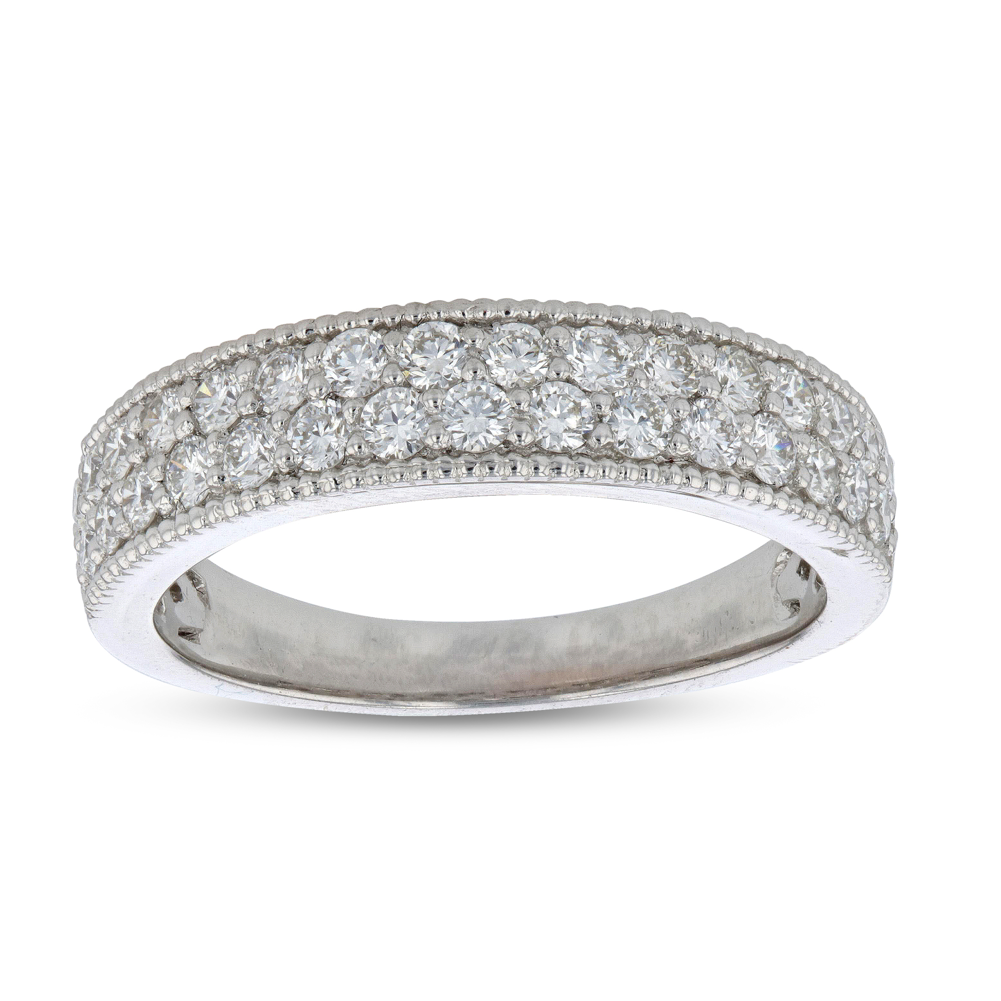 View 0.74ctw Diamond Wedding Band in 18k White Gold