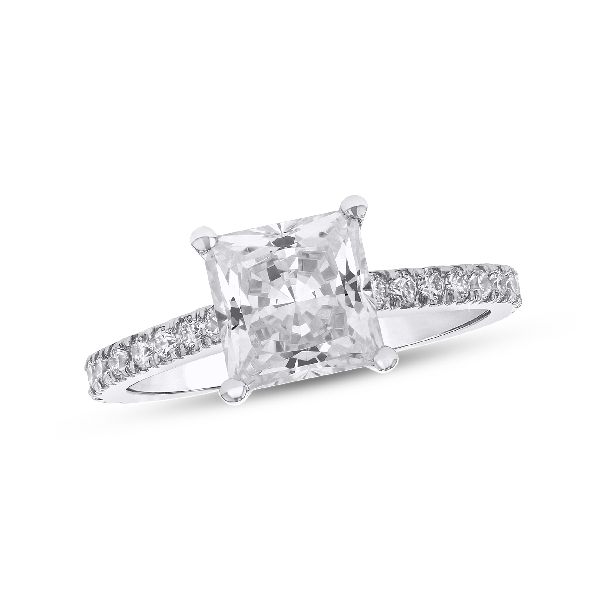 View 0.36ctw Diamond Semi Mount Engagement Ring in 14k White Gold