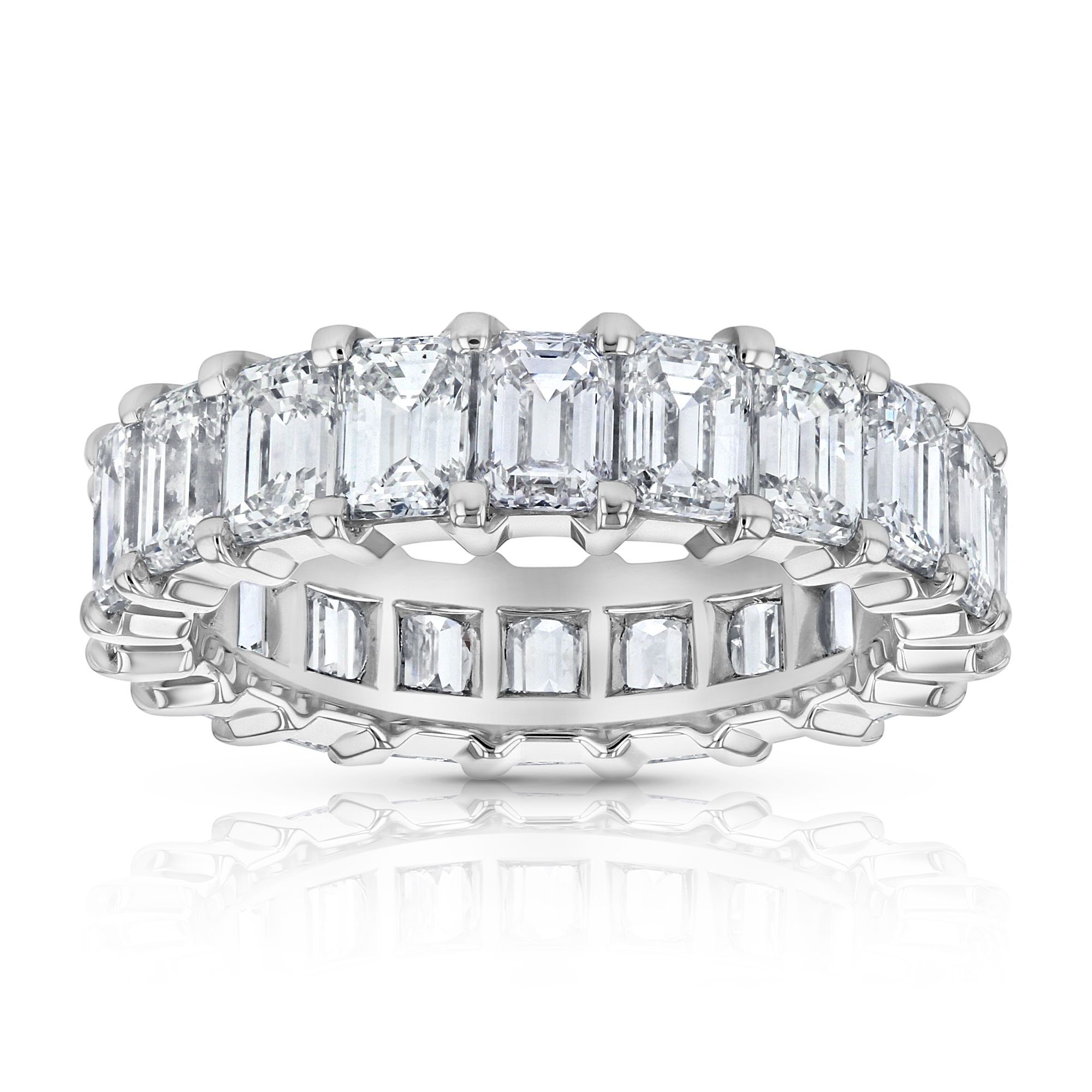 View 6.13ctw Emerald Cut Eternity Band in 18k White Gold