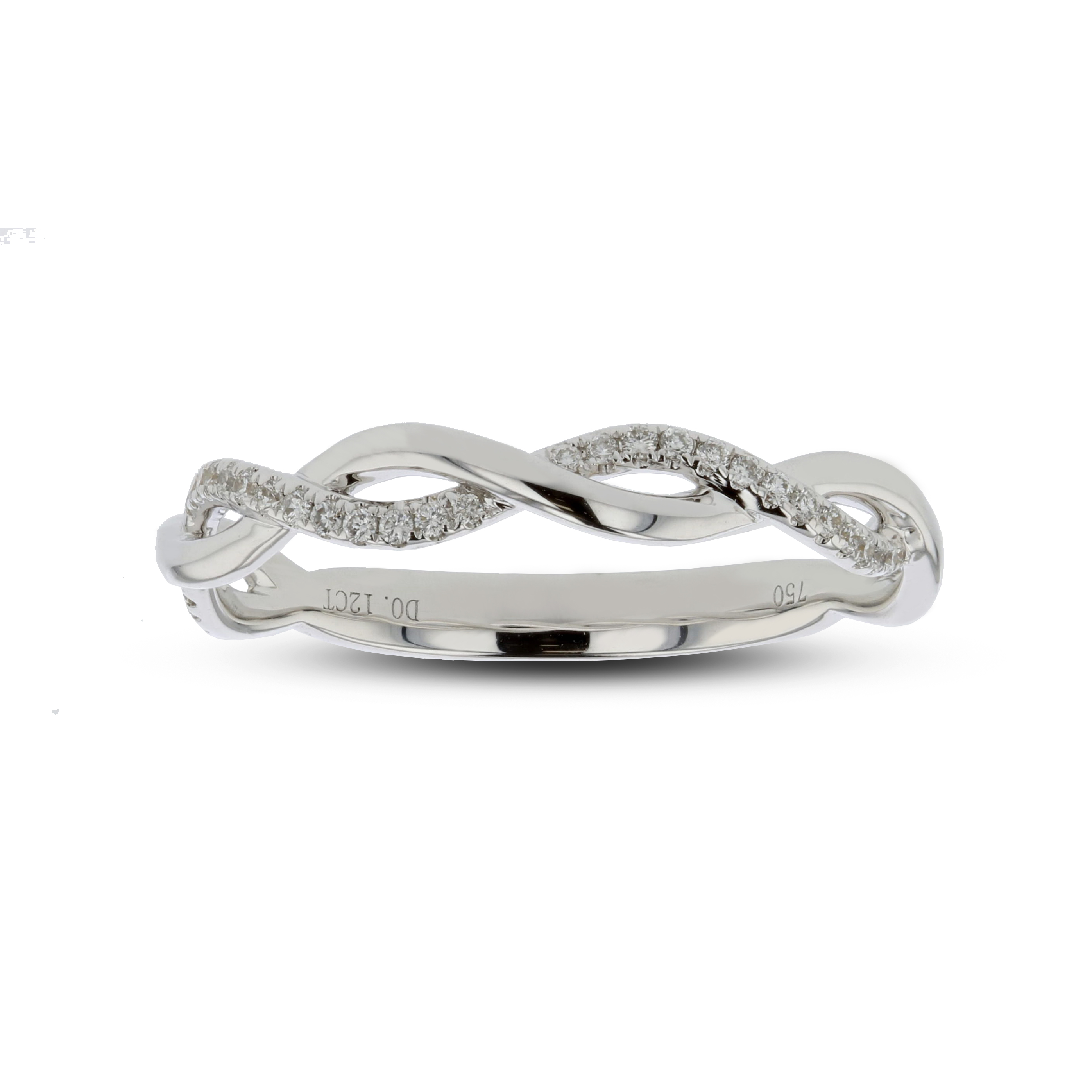 View 0.12ctw Diamond Infinity Band in 18k White Gold