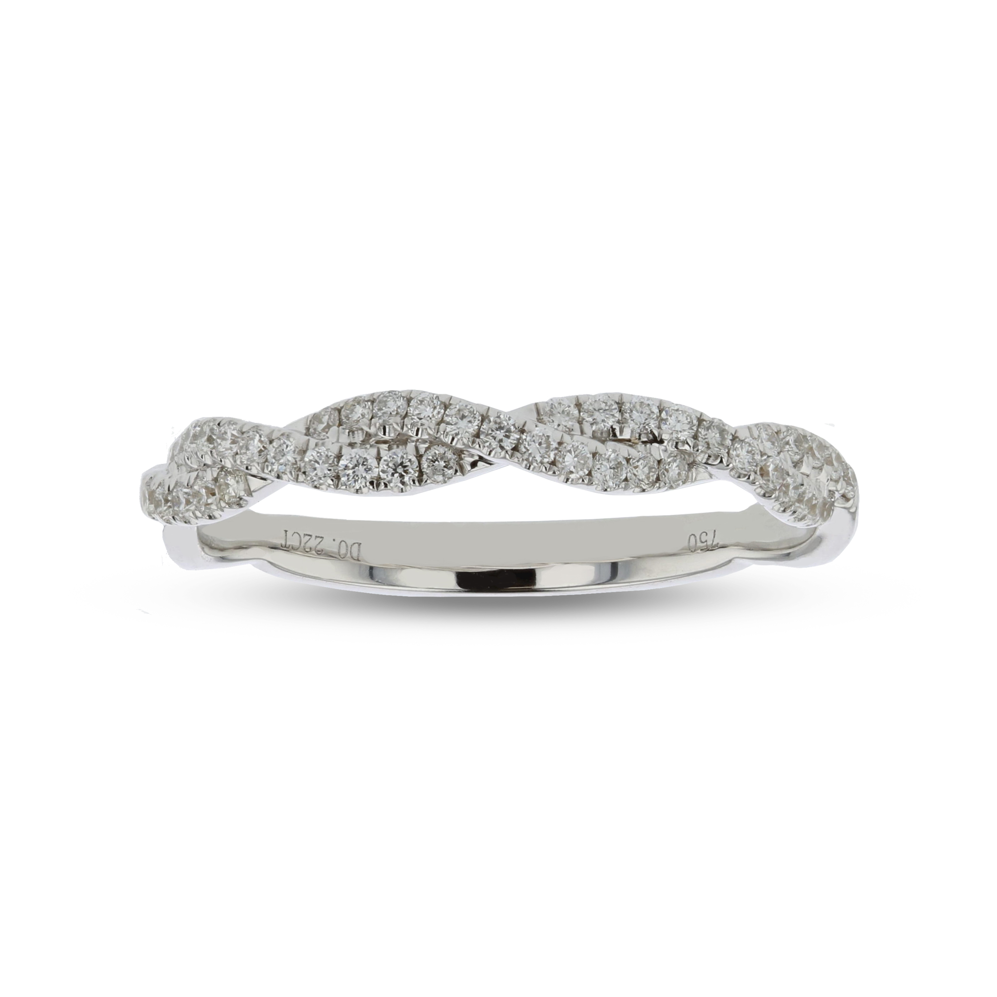 View 0.22ctw Diamond Infinity Band in 18k White Gold