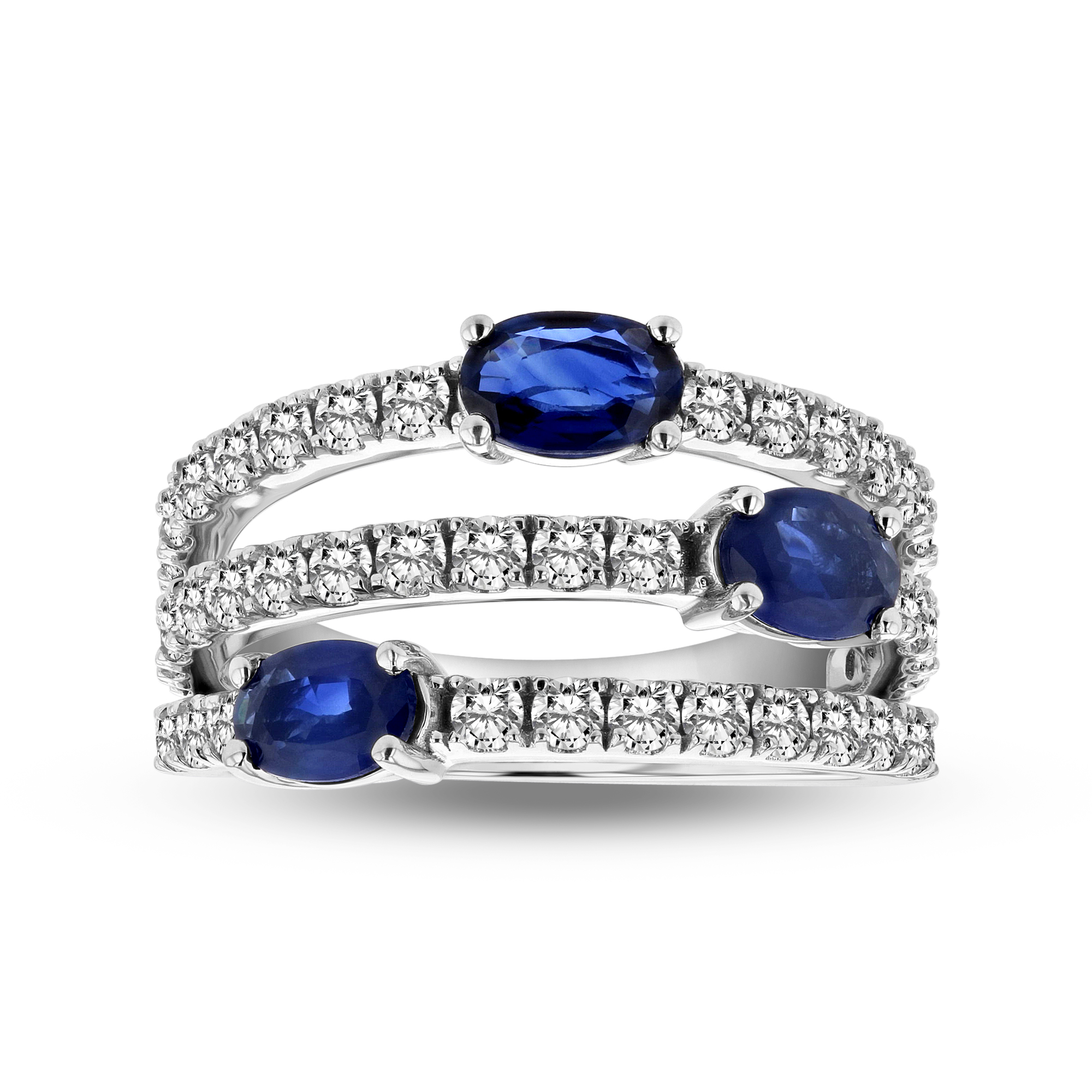 View 3ctw Diamond and Sapphire Ring in 14k