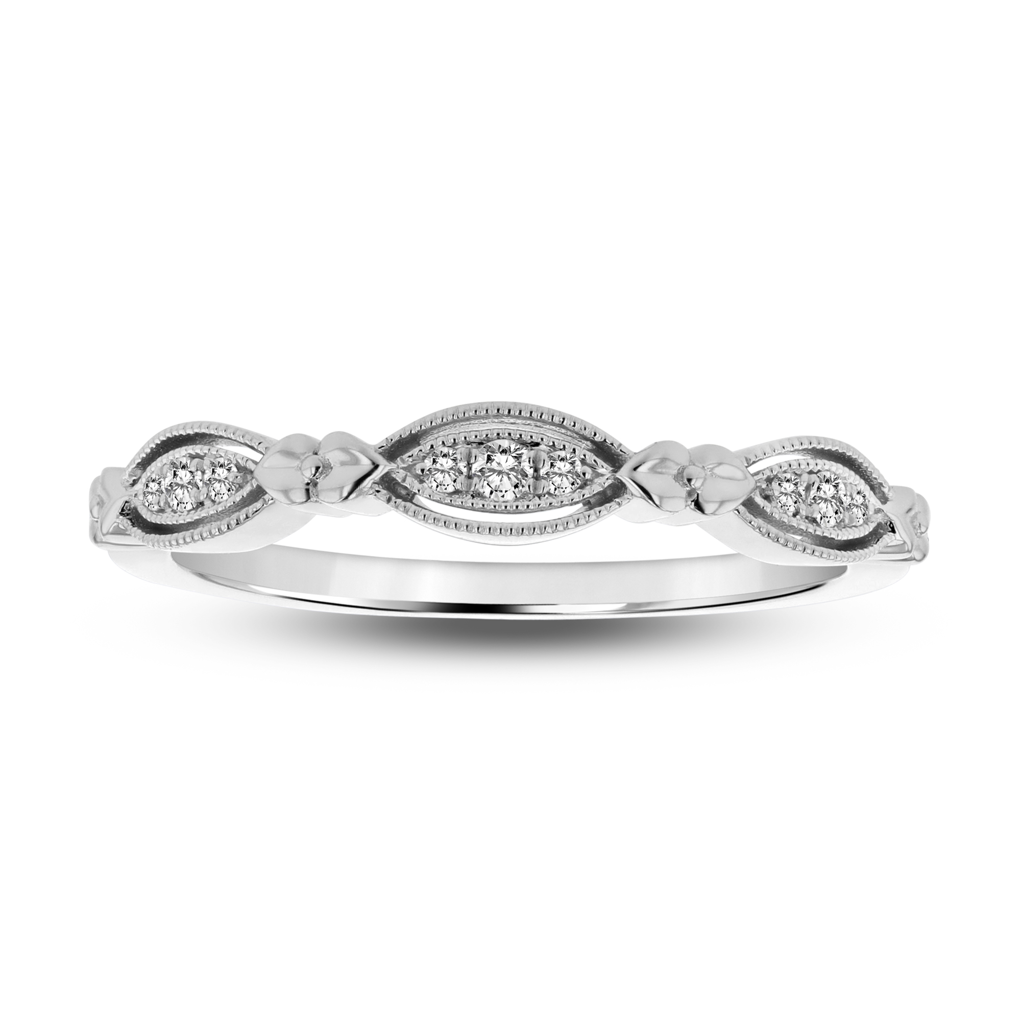 View 0.11ctw Diamond Band in 14k White Gold