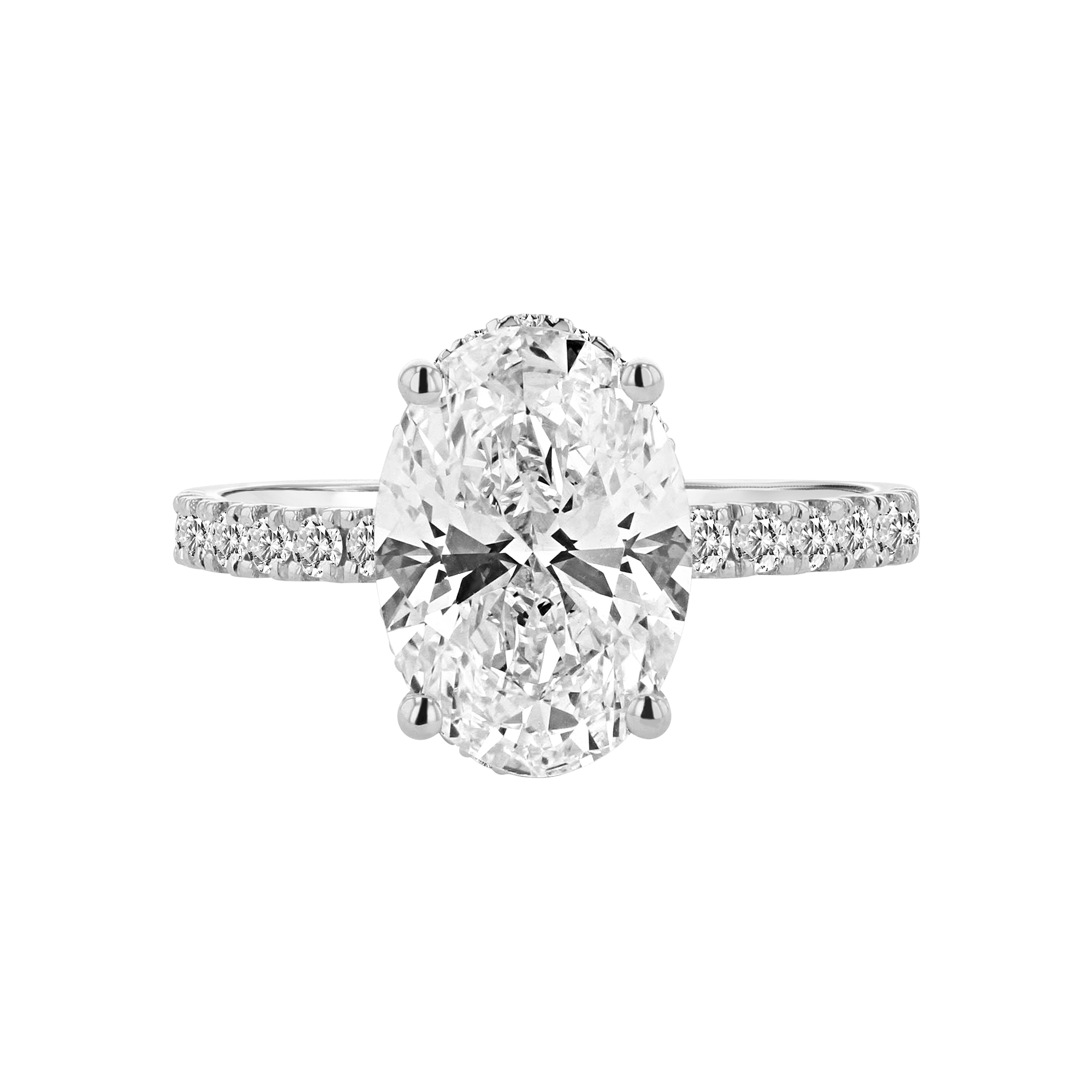 View 3.63ctw LAB GROWN DIAMOND Engagement Ring in 14k White Gold