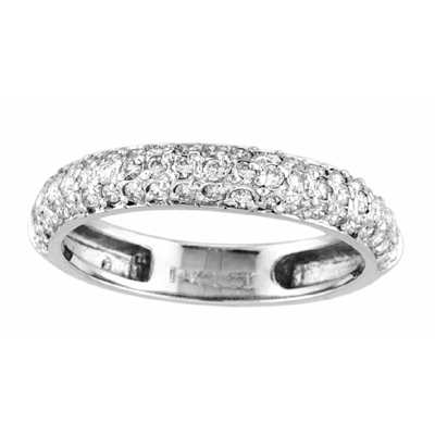 View 14k Gold Micro Pave Wedding Band with 0.55ct tw. Round Diamonds