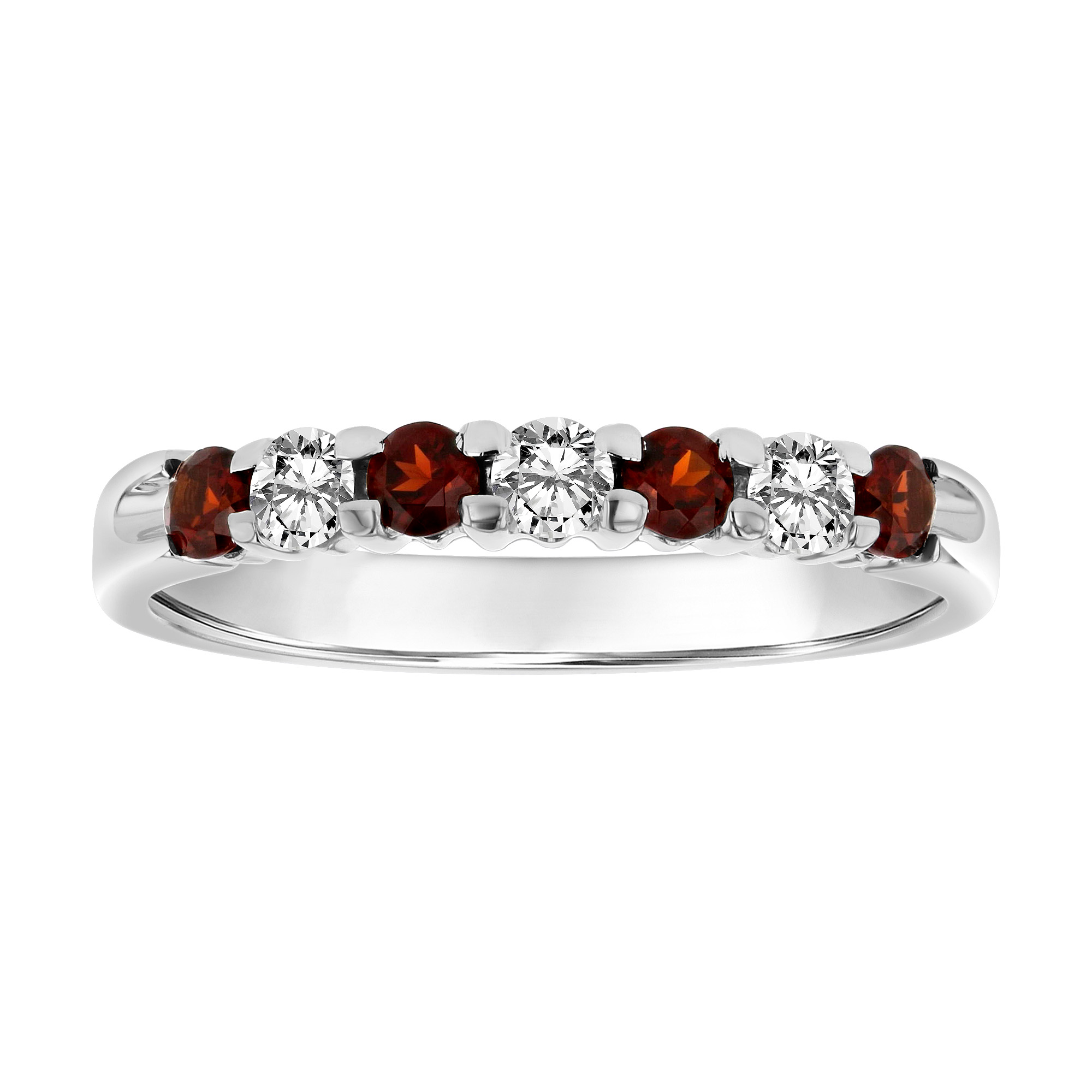 View 0.50ctw Diamond and Garnet Band in 14k Gold