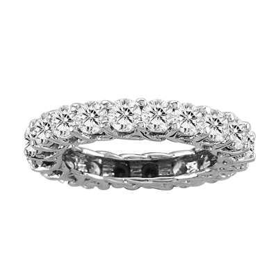 View 4.00ct tw All Around Diamond Eternity Lucida Design Band 14k Gold Ring G-H SI Quality(R)