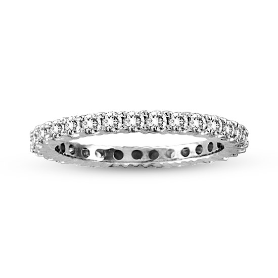 View 1.00cttw Shared Prong All Around Diamond Eternity Band 14k Gold Ring H-I SI (R)